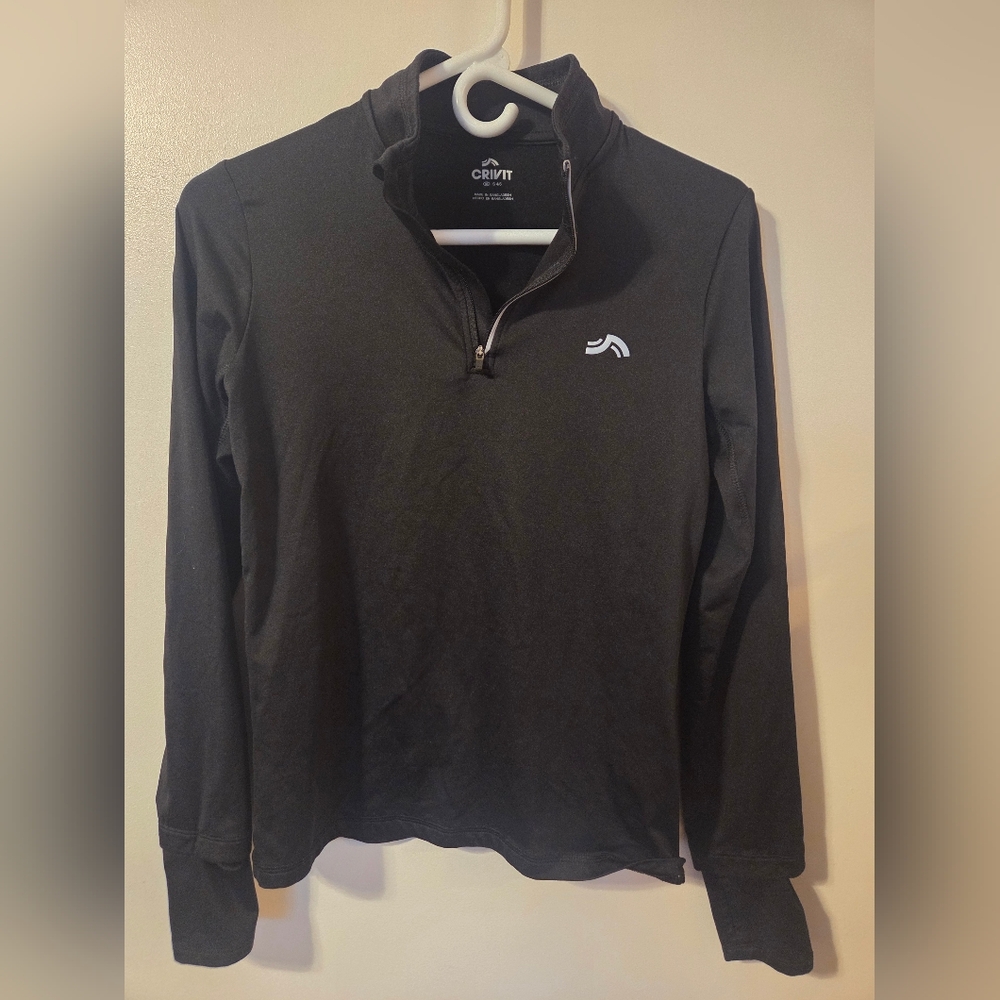 Crivit Black Quarter-Zip Athletic Pullover